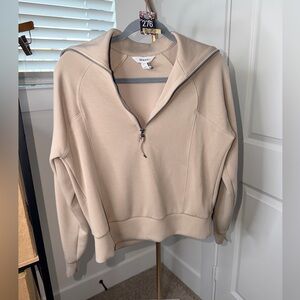 276. Spanx Half-Zip Pullover Sweatshirt in French Grey